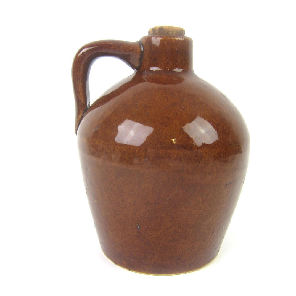 Antique Stoneware Jug Brown Glaze Roycroft Shops East Aurora NY Early 1900s